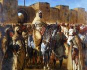 欧仁德拉克洛瓦 - The Sultan of Morocco and his Entourage